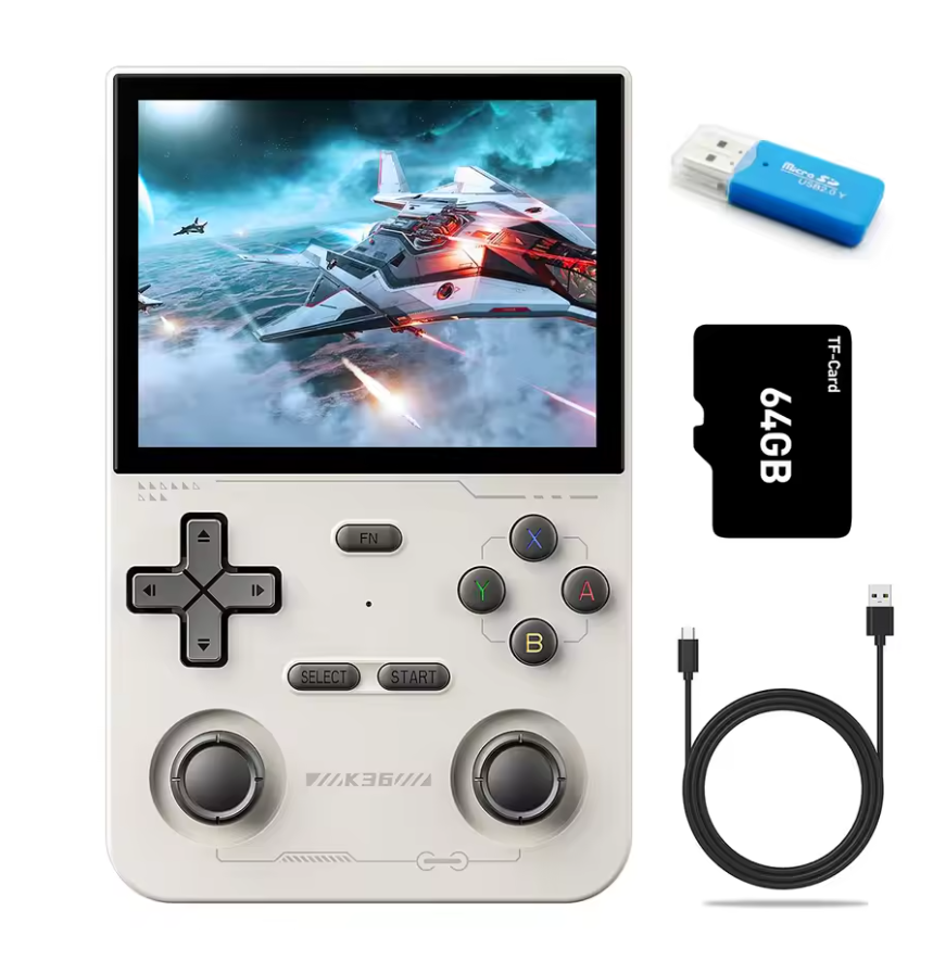 3.5” Handheld Game Console 64GB IPS Screen Retro Games Built-In Portable