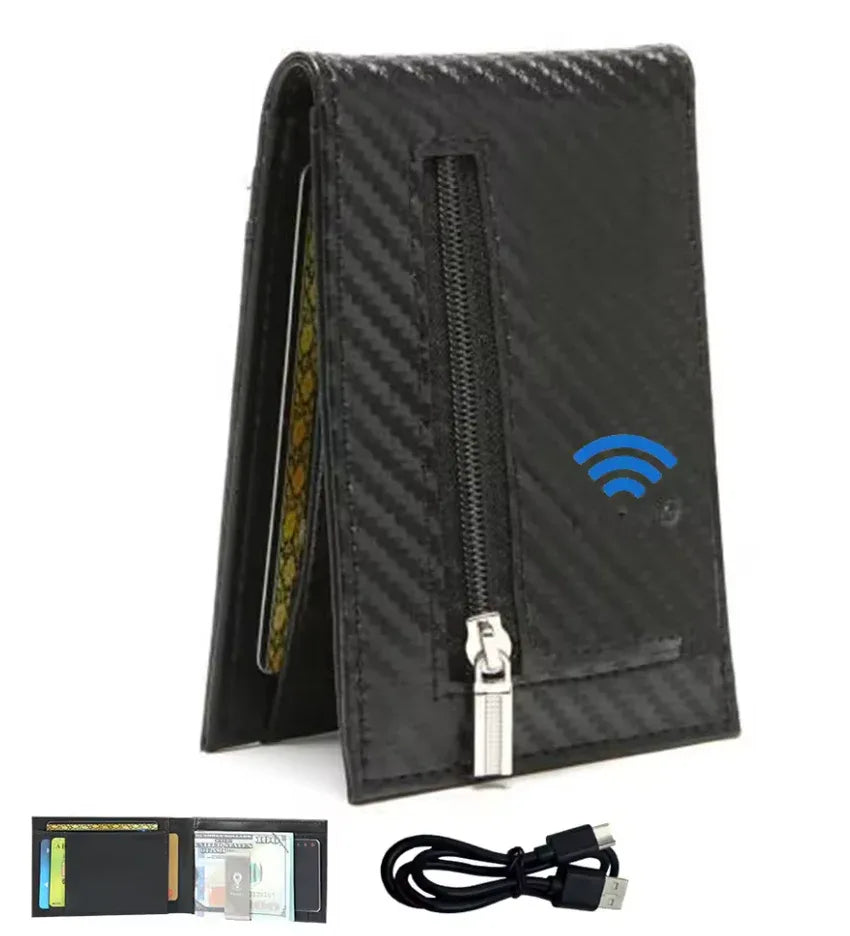 Bluetooth Smart Wallet - Premium Genuine Leather, Anti-Lost & Anti-Theft, Long-Lasting Battery, Works with Android & iOS - ZeeTec Store