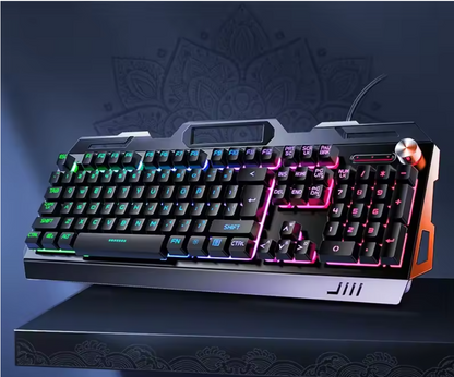 RGB Gaming Keyboard Mouse Headset Combo – Wired 3-in-1 USB Set, Backlit, Metal D