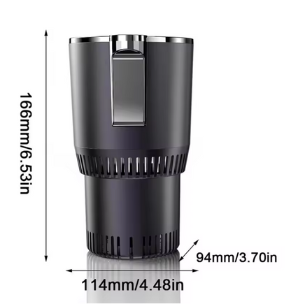 Portable Smart 2-in-1 Car Cup Cooler & Warmer – 12V Mini Auto Refrigerator for Hot & Cold Drinks | Travel Cup Holder