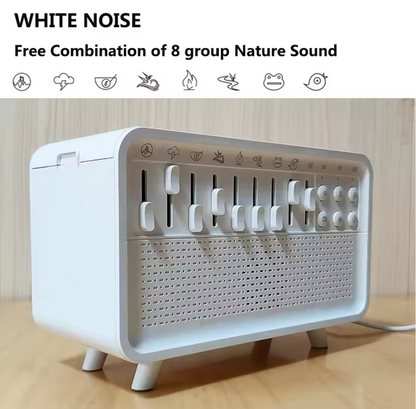 4-in-1 Multifunctional Design – Humidifier aromatherapy diffuser, white noise sleep machine, Bluetooth speaker, Customizable Soundscape – Built-in 8 natural sounds, Smart Timer Function, Bluetooth Audio, Adjustable Warm Night Light