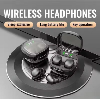 Mini Wireless Earbuds Bluetooth 5.3, Invisible Design, HD HiFi Bass, Noise Canceling, Sport Fit, Long Battery Life – 240h standby & 5–7h continuous playtime, IPX5 Waterproof & Dustproof