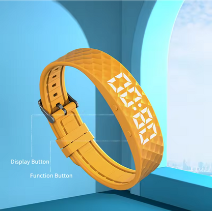 Smart fitness Silicone wristband with modern buckle style,Screen: 1-inch TFT display,Vibration Alarm|Sleep Monitoring|Step Counting|Long Battery Life: 21+ days