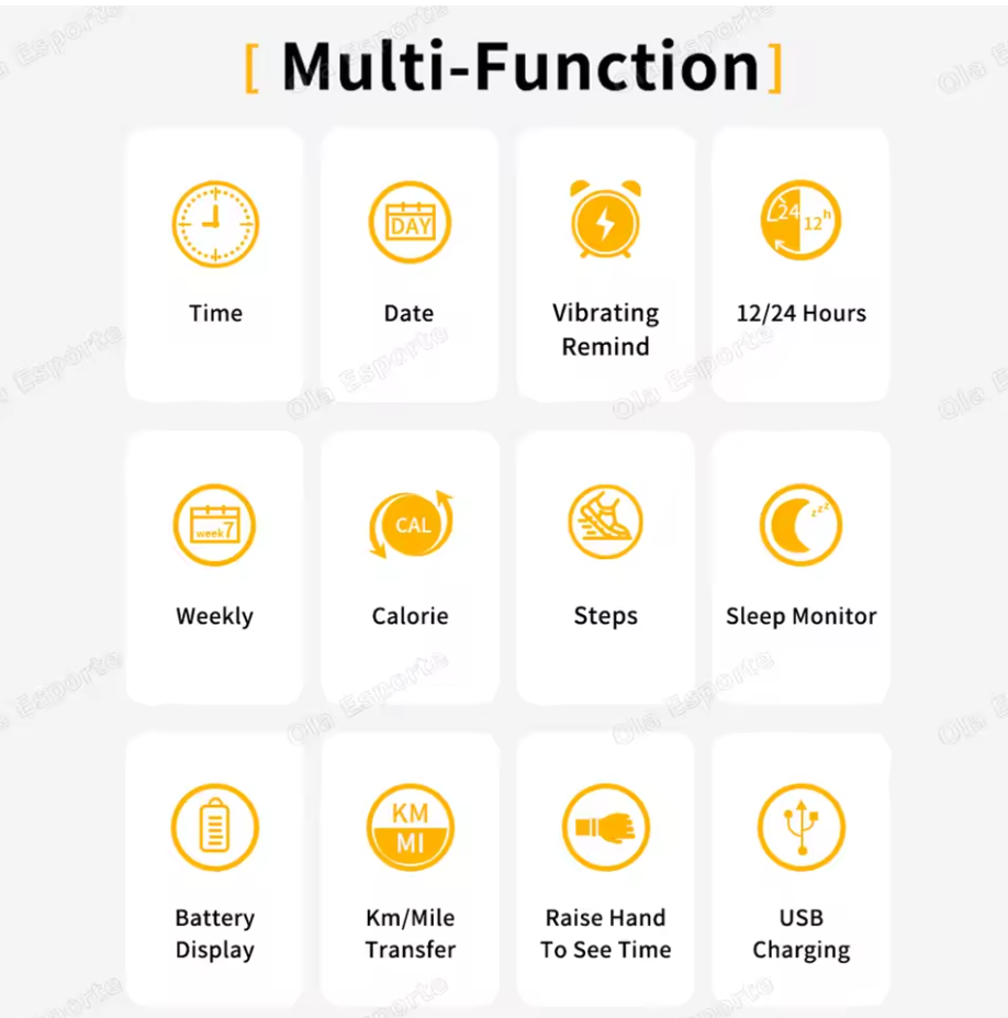 Smart fitness Silicone wristband with modern buckle style,Screen: 1-inch TFT display,Vibration Alarm|Sleep Monitoring|Step Counting|Long Battery Life: 21+ days