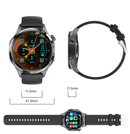 5G Style Smart Watch for Men & Women,1.53” HD screen with 128GB storage,SIM card|Smart Features|WiFi download|learning apps|social entertainment functions|Health Monitoring|NFC Function|Magnetic Charging,Battery up to 7 days, Compatible with IOS & Android
