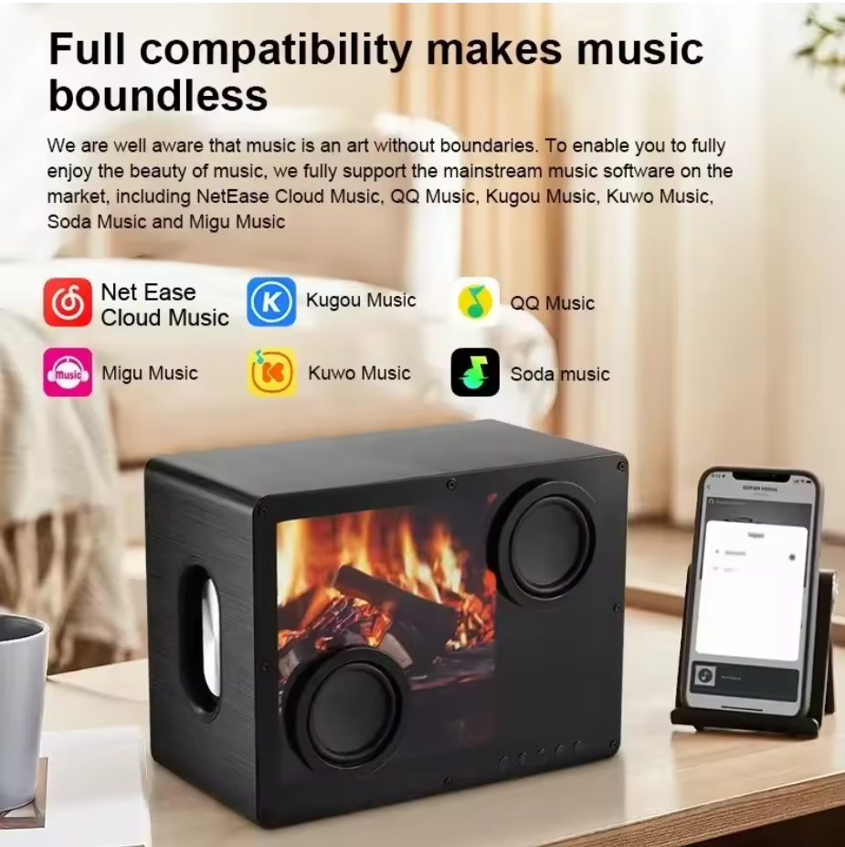 Transparent Floating Lyrics Bluetooth Speaker - Experience Music Like Never Before - ZeeTec Store