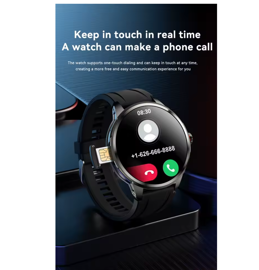 Smart Watch with SIM Card | Health Monitoring, GPS & Rotating Camera