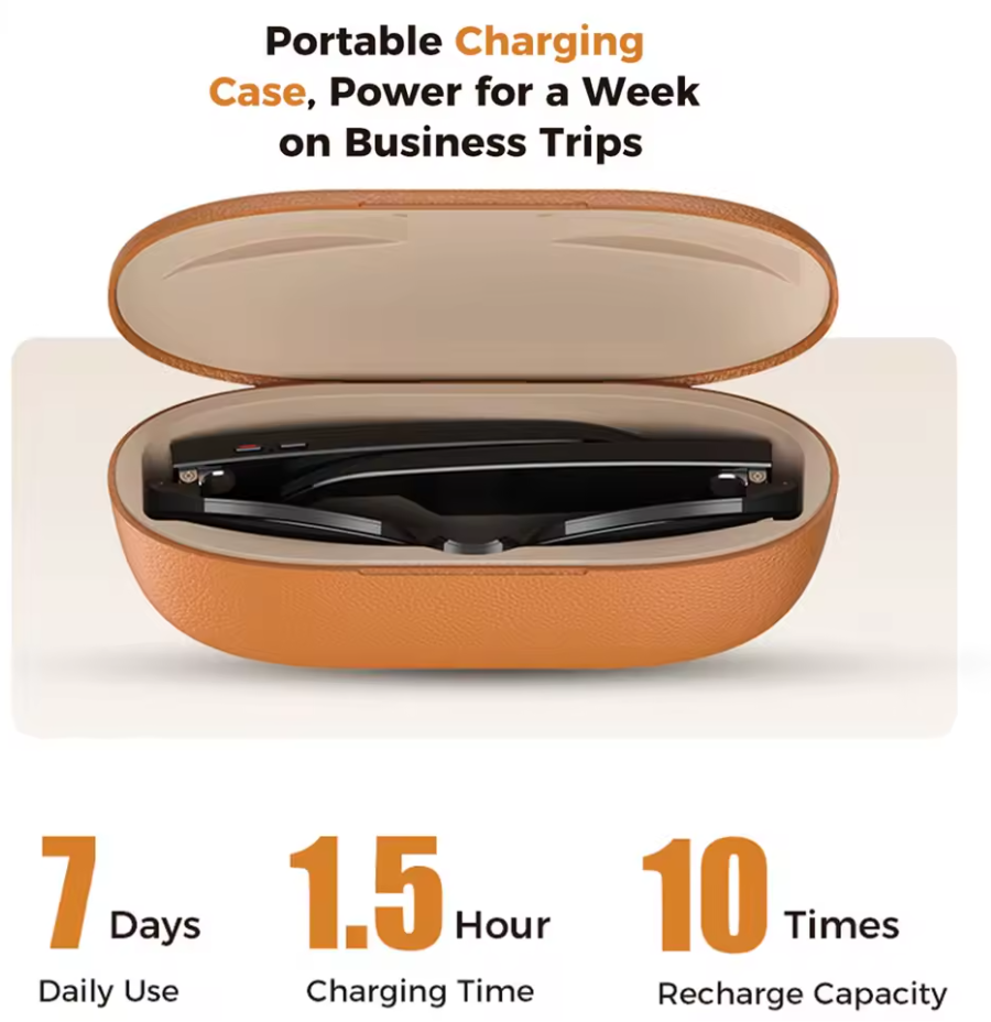 Ultra AI Smart Glasses 8MP Camera with Charging Case, Smart Features