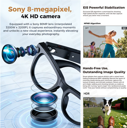 Ultra Smart Glasses with AI Translation Smart Glasses for Effortless Communication