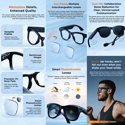 Ultra Smart Glasses with AI Translation Smart Glasses for Effortless Communication