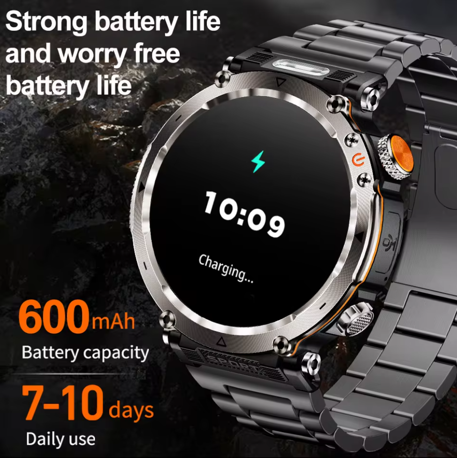 ZeeTec Smart Watch 1.7” HD with Bluetooth Call, Compass, Health Monitor, LED Light
