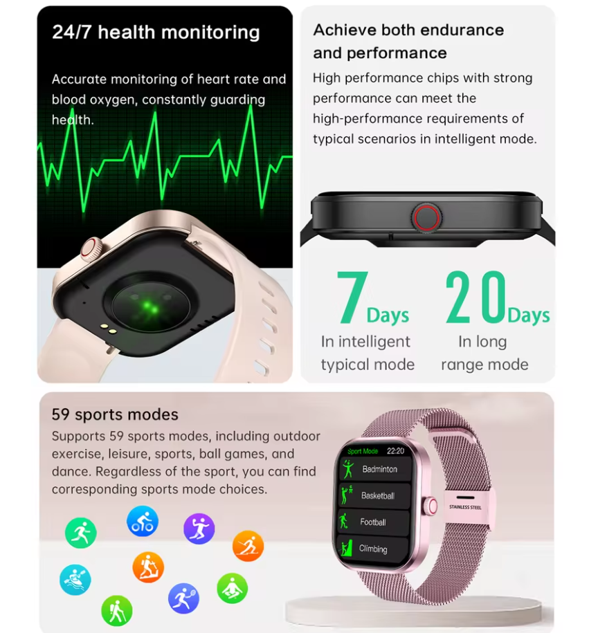Smart Health Watch - Stay Fit and Connected with Advanced Features