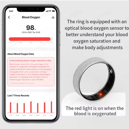 V3 Frosted Smart Ring – Heart, Sleep & Activity Tracking