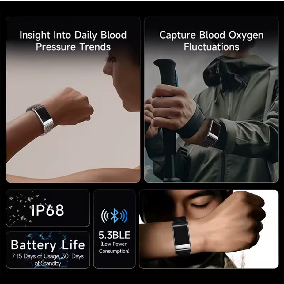Smart Braclet Screenless Design Health Monitor