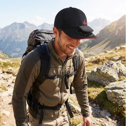 Solar Powered Digital Display Cooling Cap