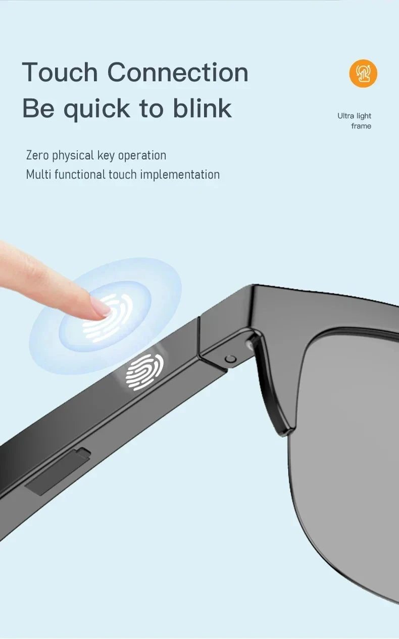 SMART SUNGLASS BLUETOOTH CALL HIFI SOUND MUSIC BLUE LIGHT WATERPROOF ANTI UV