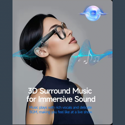 Smart Stylish AI Glasses,Light-weight Touch Control with HD camera (5MP or 8MP) - Voice Calls/Built-in 4GB memory/WiFi/Dual Speaker,Smart AI Advanced Object Recognition & Real-time AI translation,Iphone & Android Phone Compatible,Support changing Lens