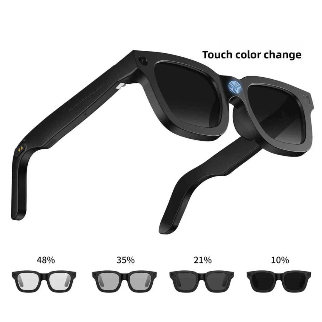 AI Camera Smart Glasses Electrochromic Lenses and Bluetooth Connectivity