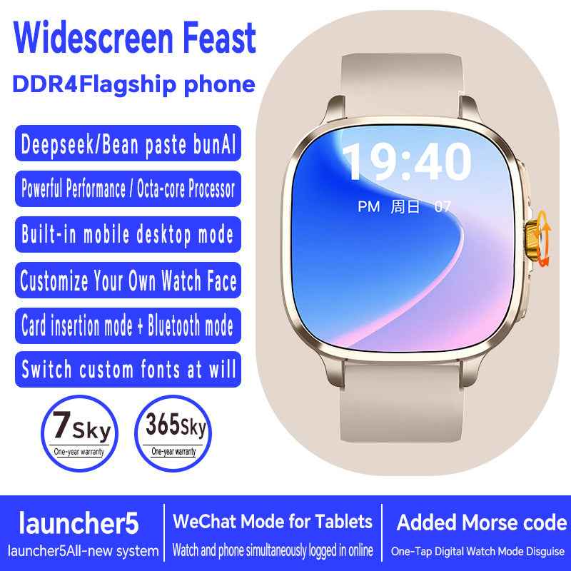 Android Smart Watch with Health Monitoring WiFi Bluetooth Call NFC