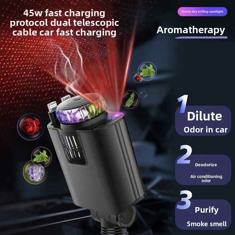 Five-in-one car aromatherapy charger