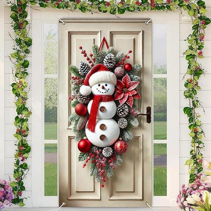 Christmas Santa Claus Polyester Door Cover Decoration 90x180cm