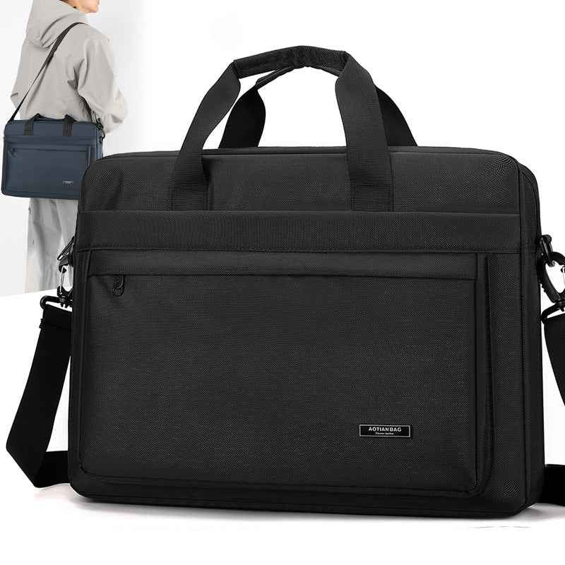 Men's Oxford Cloth Shoulder Computer Bag Large Capacity  Handbag
