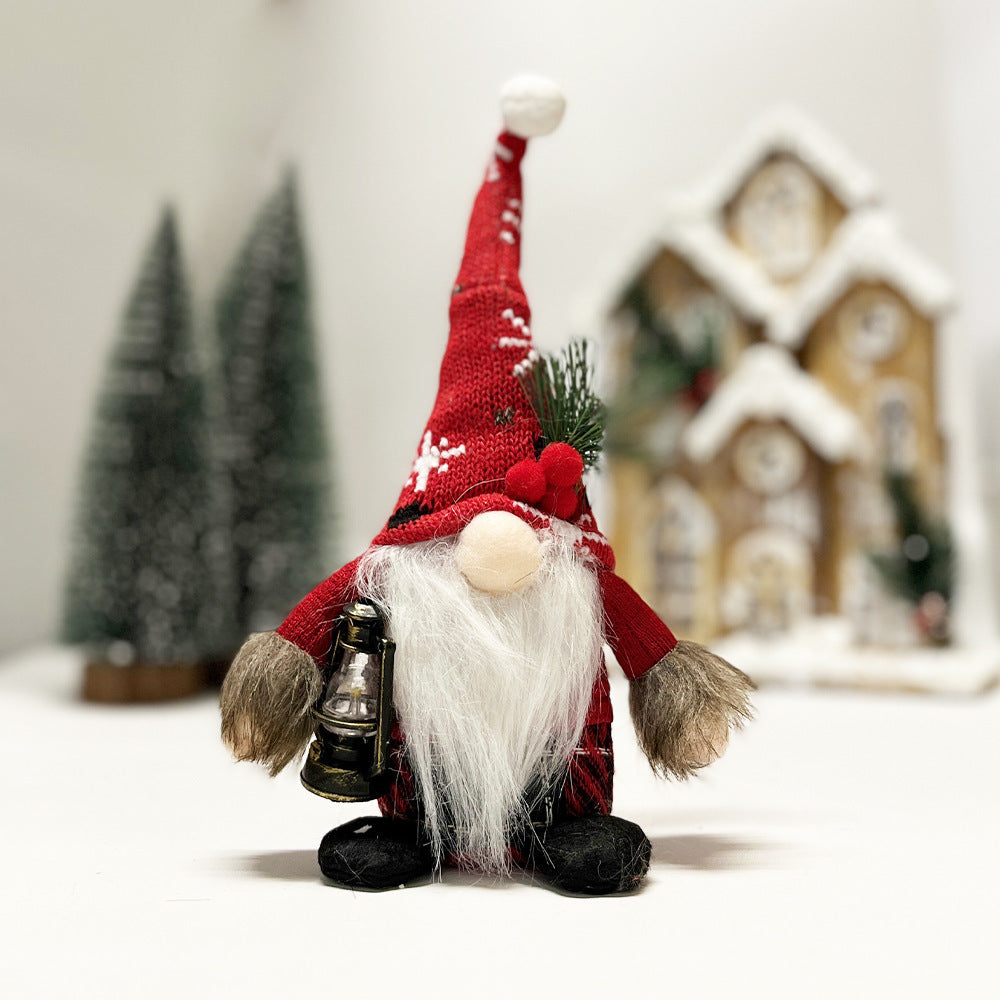 Knitted Hat Faceless Dwarf Doll Christmas Decoration