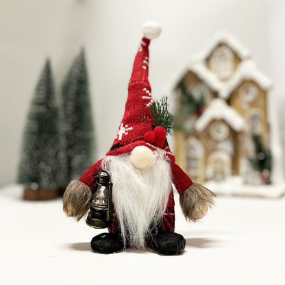 Knitted Hat Faceless Dwarf Doll Christmas Decoration