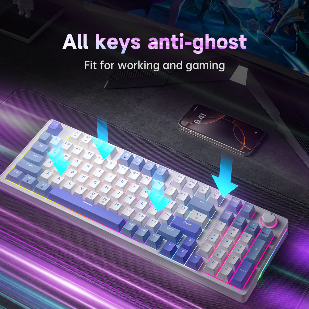 AG98 Mechanical Keyboard RGB Backlit Hot-Swappable