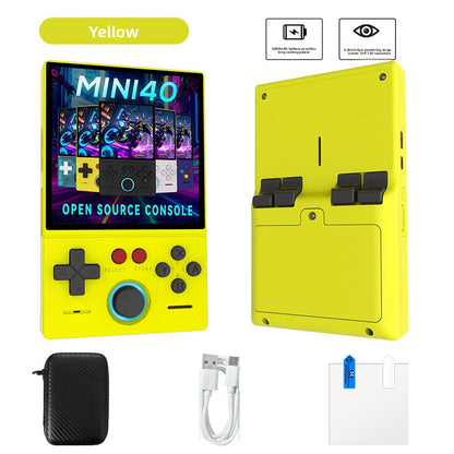 Mini40 Open Source 4 Inch HD Retro Game Console with 4000mAh Battery and Colorful Joystick