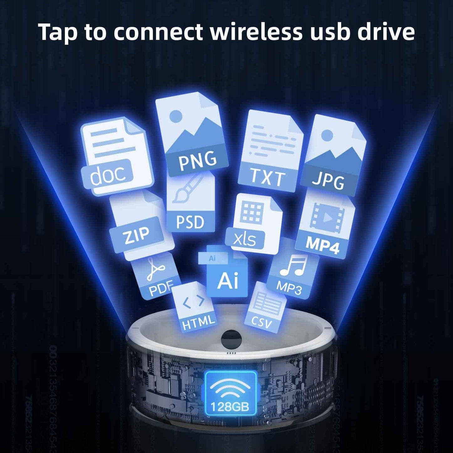 Smart Ring Health Card Mobile Interaction