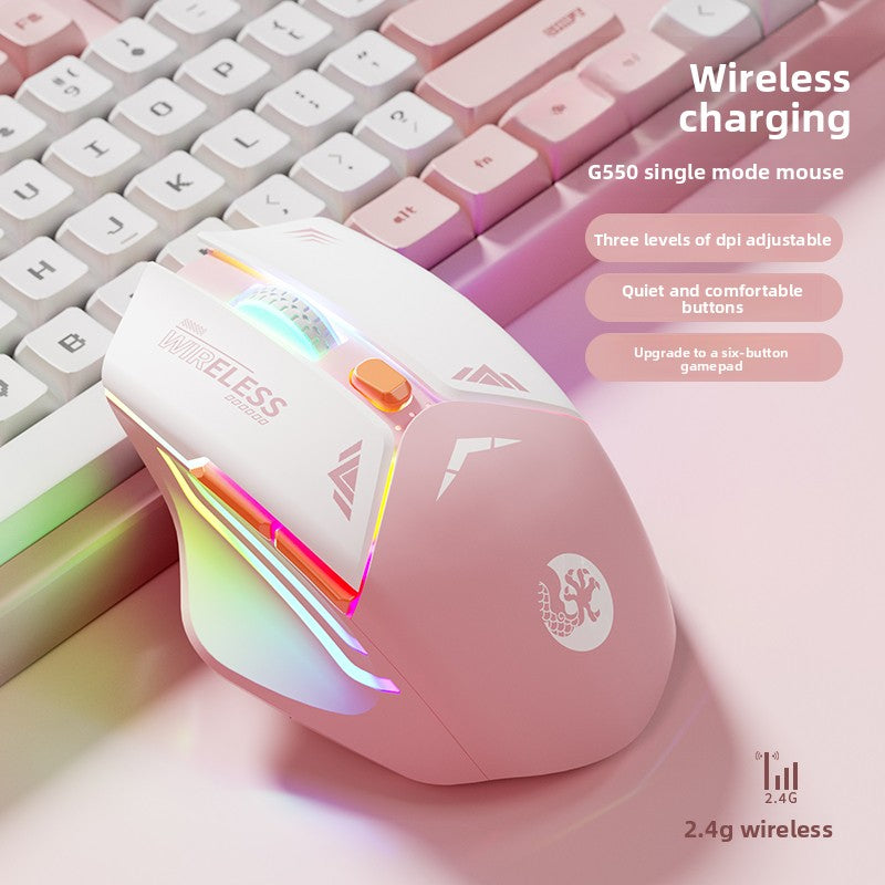 Mecha Mouse Wireless Bluetooth Silent Mechanical E-Sports Gaming Rechargeable Desktop Laptop Universal Dual-Mode - ZeeTec Store