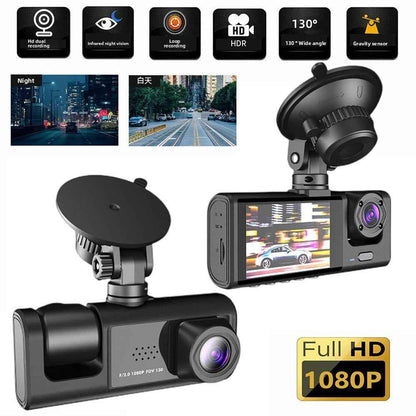 WiFi Car DVR with Triple Lens Night Vision