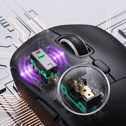 Dual Mode Wireless Gaming Mouse with RGB Lighting High Precision
