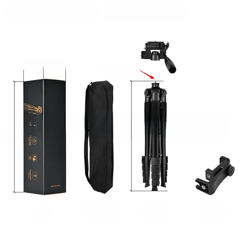 Adjustable Camera Tripod with Removable Gimbal for Phone and DSLR - ZeeTec Store