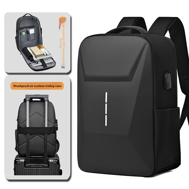 Hard Shell Laptop Backpack with Reflective Strips