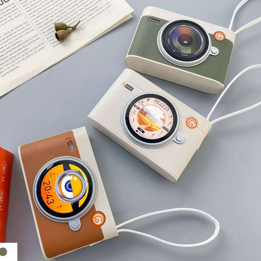 Smart Charging with Bluetooth Call, Power Bank, Speaker, 1.53" HD Screen, Retro Design, Memory: 256MB + 4GB storage, Multi-Interface Compatibility: Includes Type-C and Lightning output ports