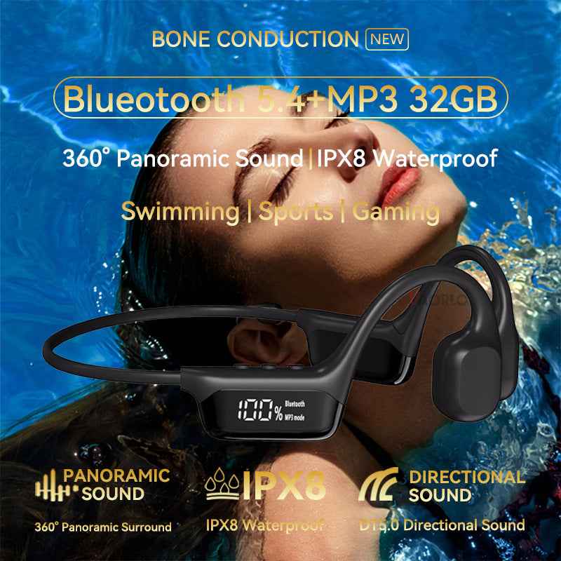 VAORLO Bluetooth Headset for Swim MP3