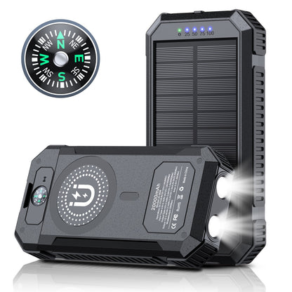 Magnetic 22.5W Solar Power Bank 20000Ma Solar Wireless Charging Mobile Power