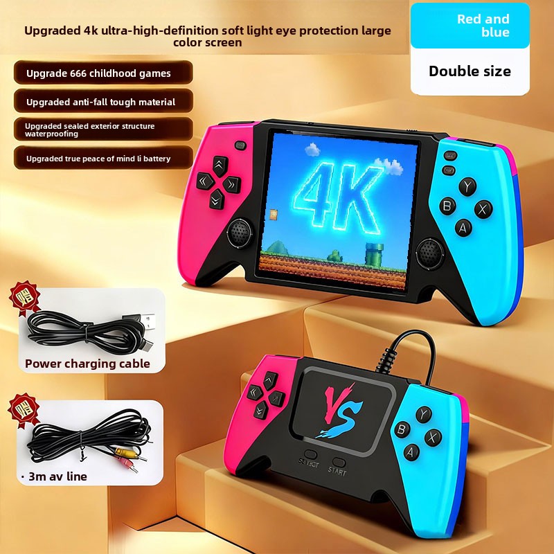 Handheld Game Console with Large Screen 3.5” and Eye Protection, Dual-Player Mode