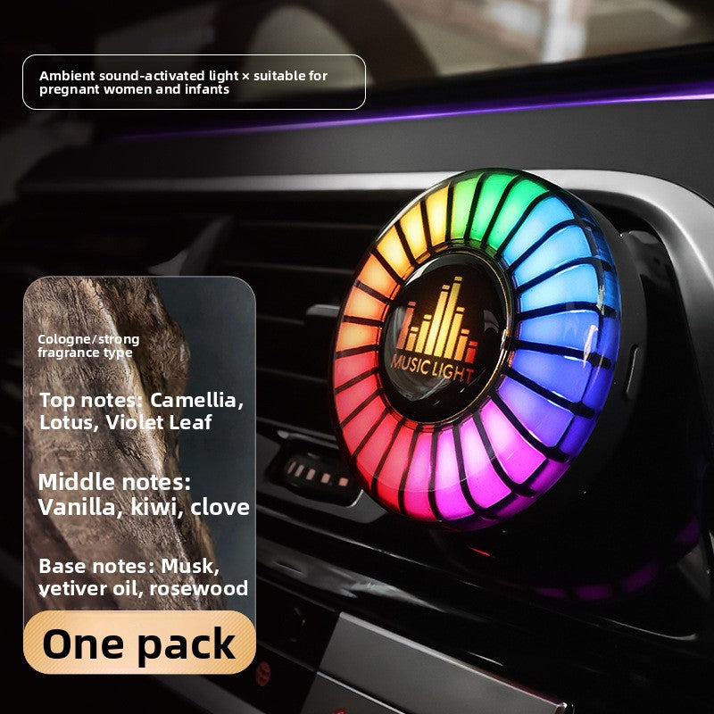 USB Car Air Vent Aromatherapy Fregnance and RGB Music Rhythm Light