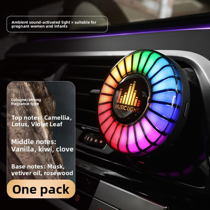 USB Car Air Vent Aromatherapy Fregnance and RGB Music Rhythm Light