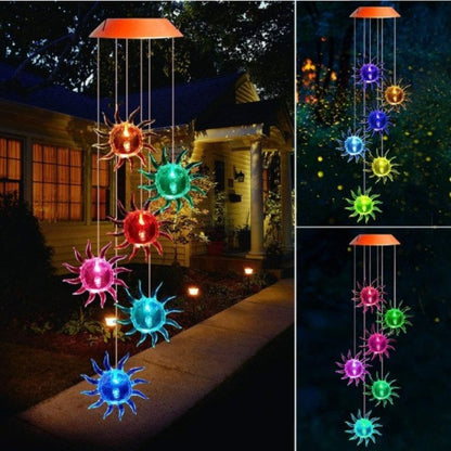 Solar garden lamp LED Lighting Wind Chine Design for Festive Season