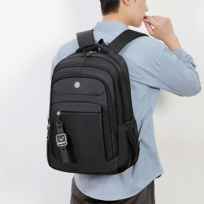 Large Capacity Nylon Backpack with Laptop Compartment