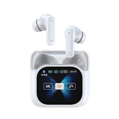 LED Bluetooth Headset with ANC, ENC, Touch Screen, and AI Translation - ZeeTec Store