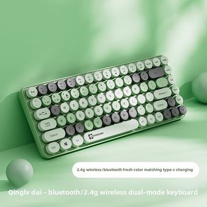 Aesthetic Wireless Mechanical Feel Silent Keyboard with Bluetooth