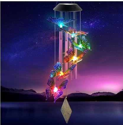 Solar garden lamp LED Lighting Wind Chine Design for Festive Season