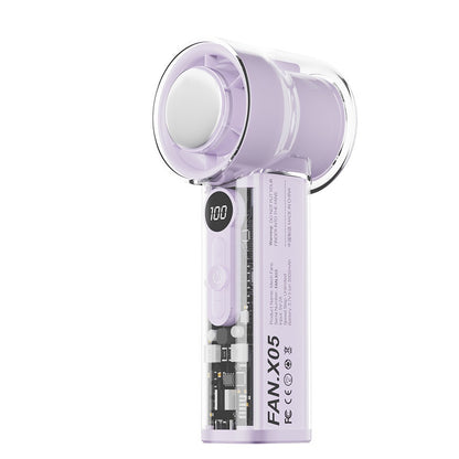 Portable USB Handheld Power Fan Wind with Transparent Housing for Ice Cooling - ZeeTec Store