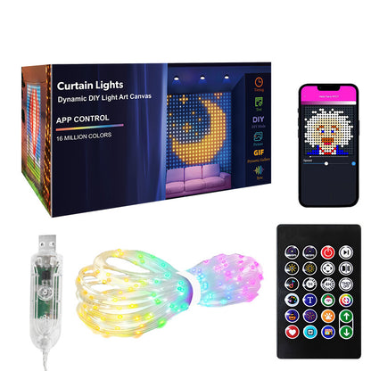 Bluetooth App Control RGB LED Curtain Lights Festive Occasions