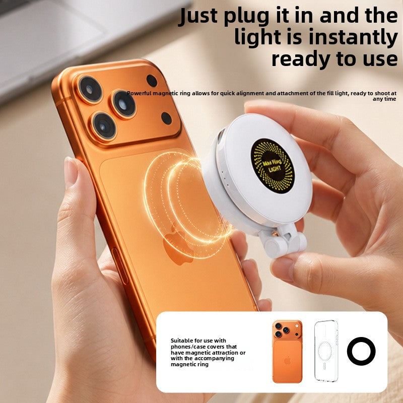 Magnetic Phone Fill Light with Adjustable Color Temperature